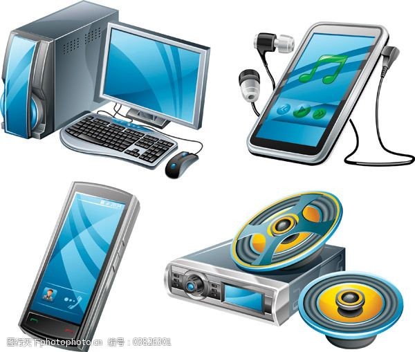 数码产品矢量素材图片解析与应用